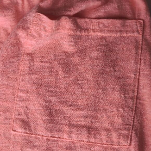 Gap Pink Cotton Slub Drop Waist T Shirt Sleeveless dress with pockets Medium - Picture 2 of 10